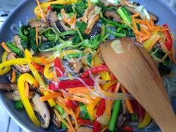 Korean Vegetable Japchae (Stir Fry Vermicelli)