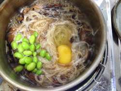 Edamame Mushroom Miso Noodle Soup