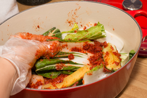 Bok Choy Kimchi with Cucumbers