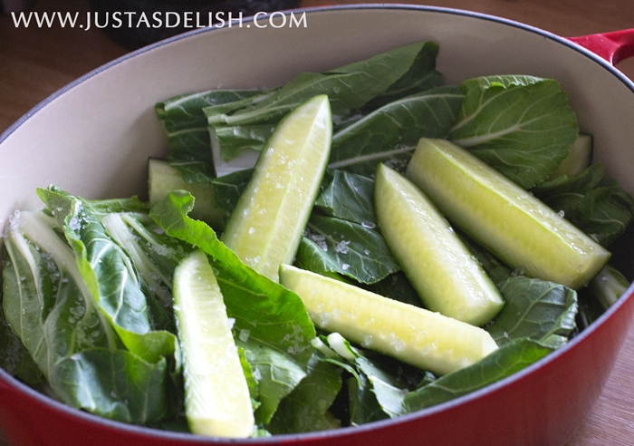 Bok Choy Kimchi with Cucumbers