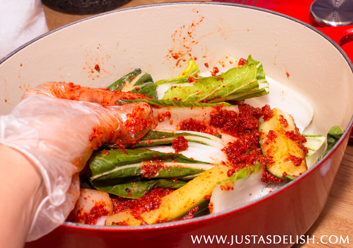 Bok Choy Kimchi with Cucumbers