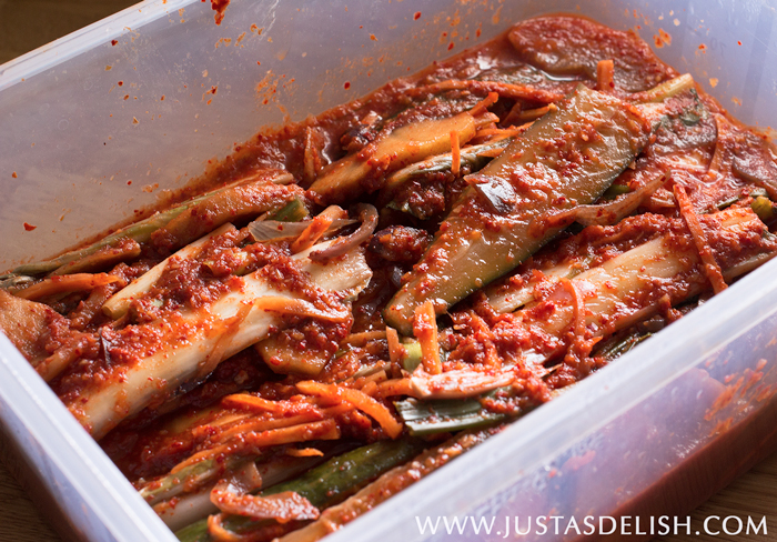 Bok Choy Kimchi with Cucumbers