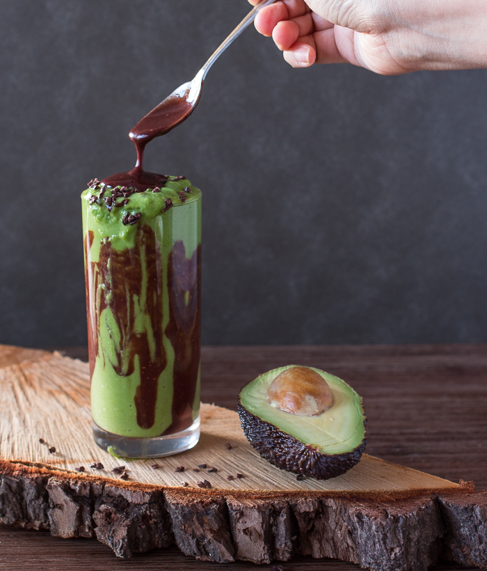 Avocado Shake with Chocolate Fudge - Asian Raw Food Kitchen