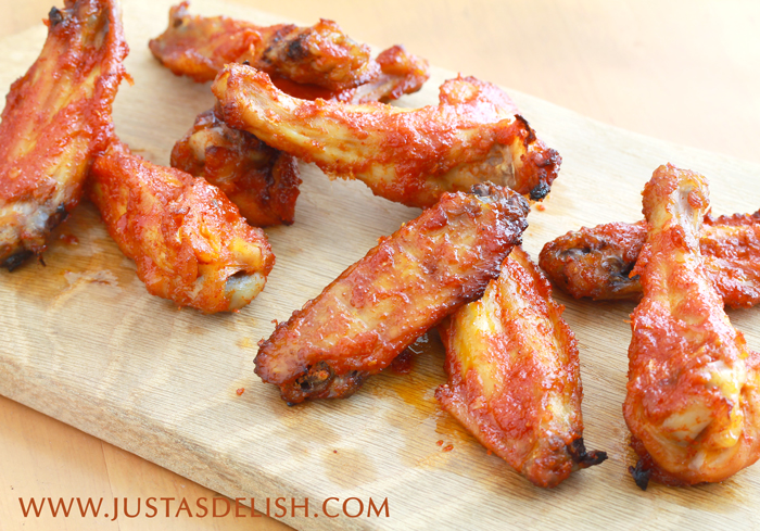 Spicy Baked Chicken Wings | Justasdelish.com