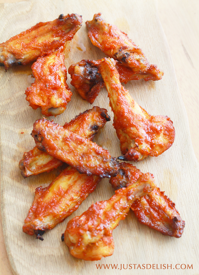 Spicy Baked Chicken Wings | Justasdelish.com